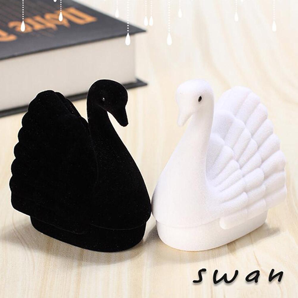 Ring Box Princess Swan Wedding Trinket Box Collectible Ring Earrings Jewelry Holder