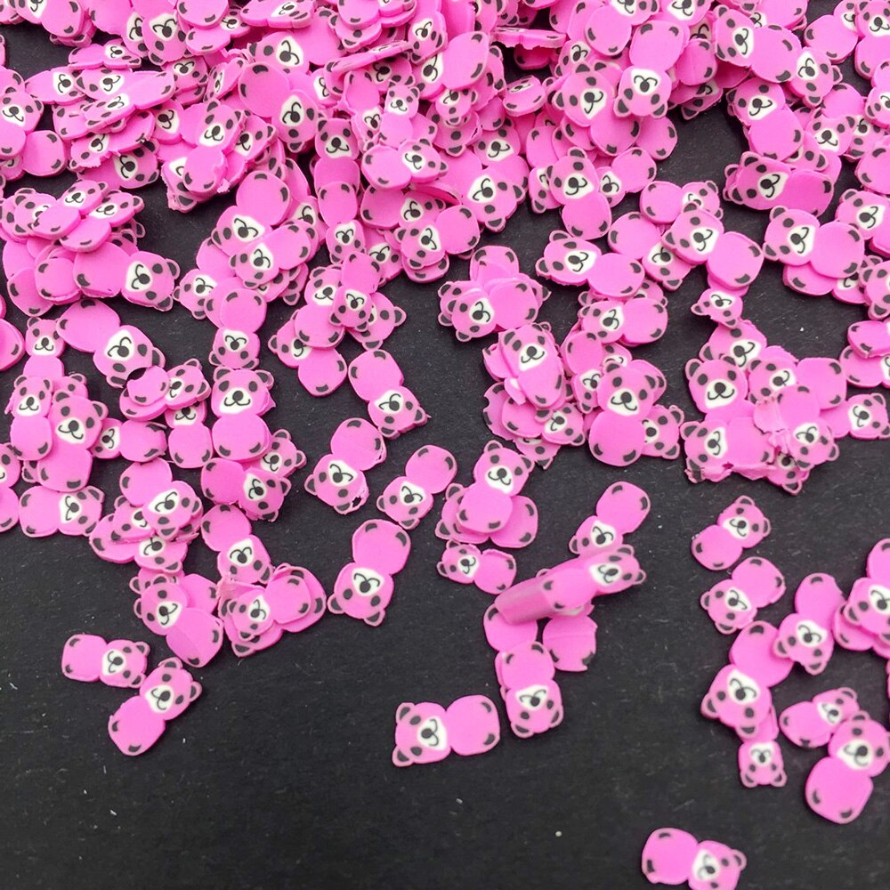 100G Polymeer Klei Beer Plakjes Klei Sprinkles Voor Ambachten Diy Nail Art Decoratie Materiaal Accessoires Telefoon Deco:5 Mm: Rose Red