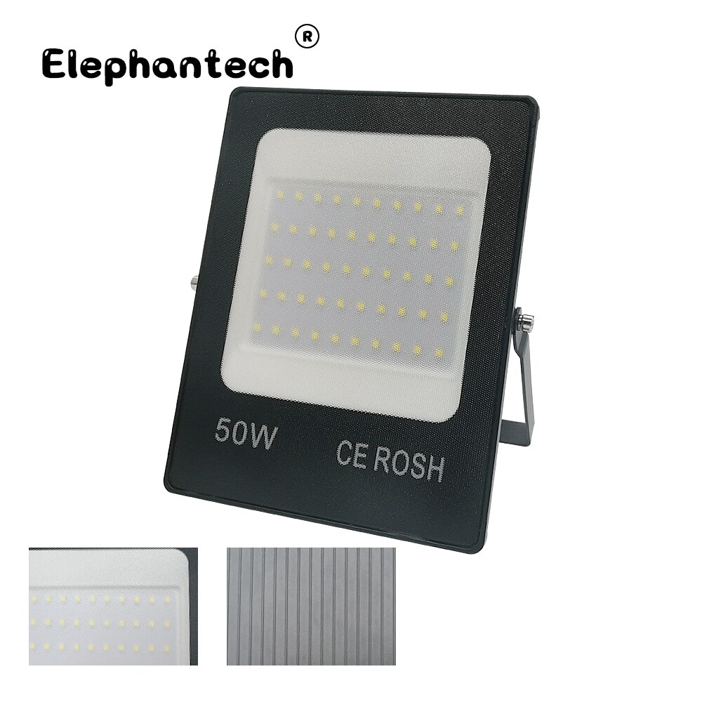 Reflector LED de 220V, 50W, 100W, 30W, 20W, 10W, alto brillo, IP66, Iluminación para exteriores impermeable, para pared