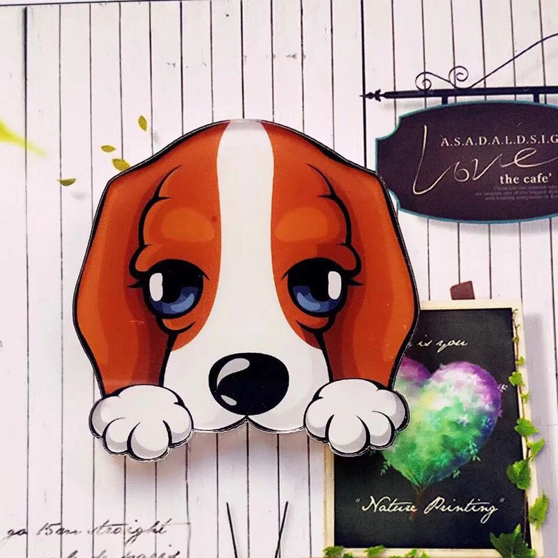 Schattige cartoon huisdier hond serie broches studenten favoriete doe-het-zelf kleding, schoenen, hoeden, tassen en accessoires badge hondenhalsband acryl: 5