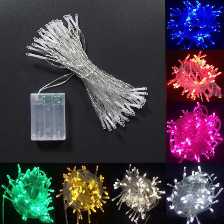 5/10M Girlande Weihnachtsbaum Gebühr Licht Batterie Kasten Schnur Lampe Kette Wasserdicht Hause Hochzeit Party draussen Dekor