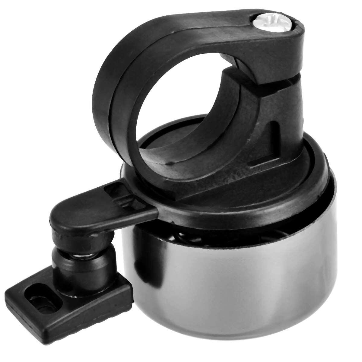 1 st aluminiumlegering mini cykelklockor cykling styre klockring barn skoter larm för cykel säkerhet varningsklocka larmhorn: Silver-