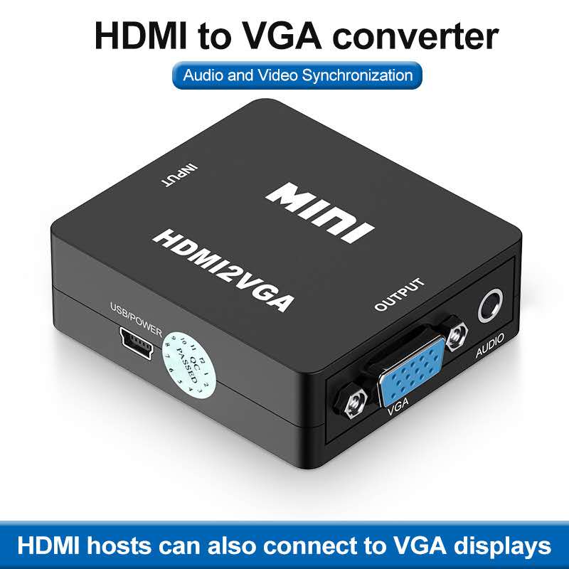 Adaptateur de détartreur HDMI vers AV HD 1080P convertisseur vidéo Composite boîtier HDMI vers RCA AV/CVSB L/R vidéo Mini HDMI2AV Support NTSC PAL