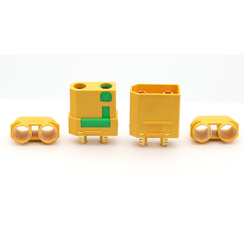Amass XT90S 10PCS XT90 Connector Anti-Spark Male Female Connector with cover Sheath Housing VS XT60 Deans for RC Lipo Battery