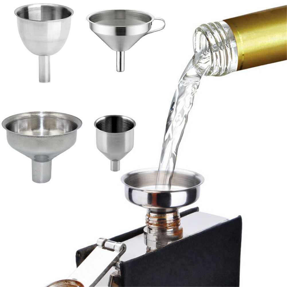 Mini Stainless Steel Bar Wine Flask Funnel Small Mouth Funnels For Filling Hip Flask Beer Liquid Bar Tools Consistent