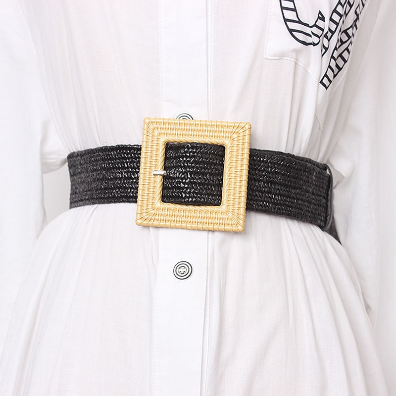 Twotwinstyle zomer hoge taille slanke riem voor vrouwen gestreepte riemen dames jurken accessoires tij
