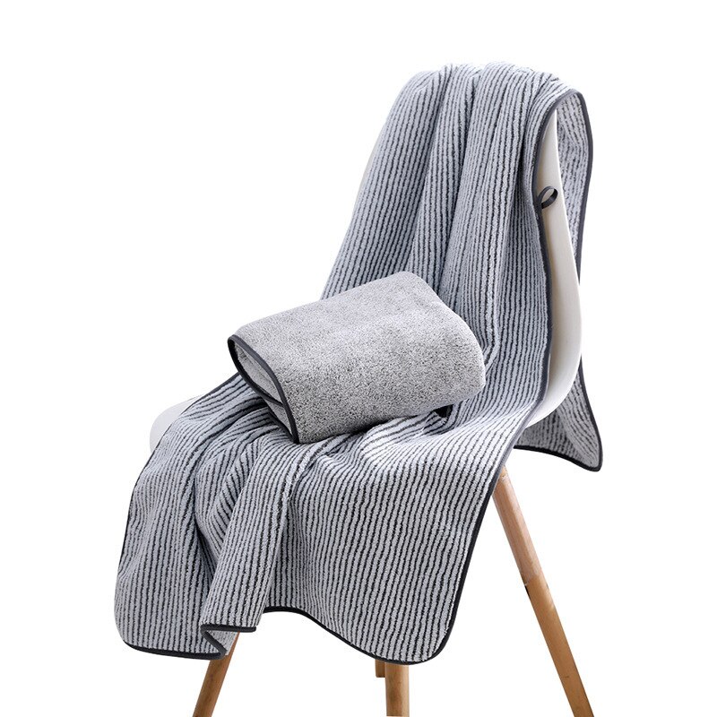 Lint-Free Large Bath Towel Bamboo Charcoal Fiber Absorbent Household Adult Bathing Thickened Soft Bath Towel
