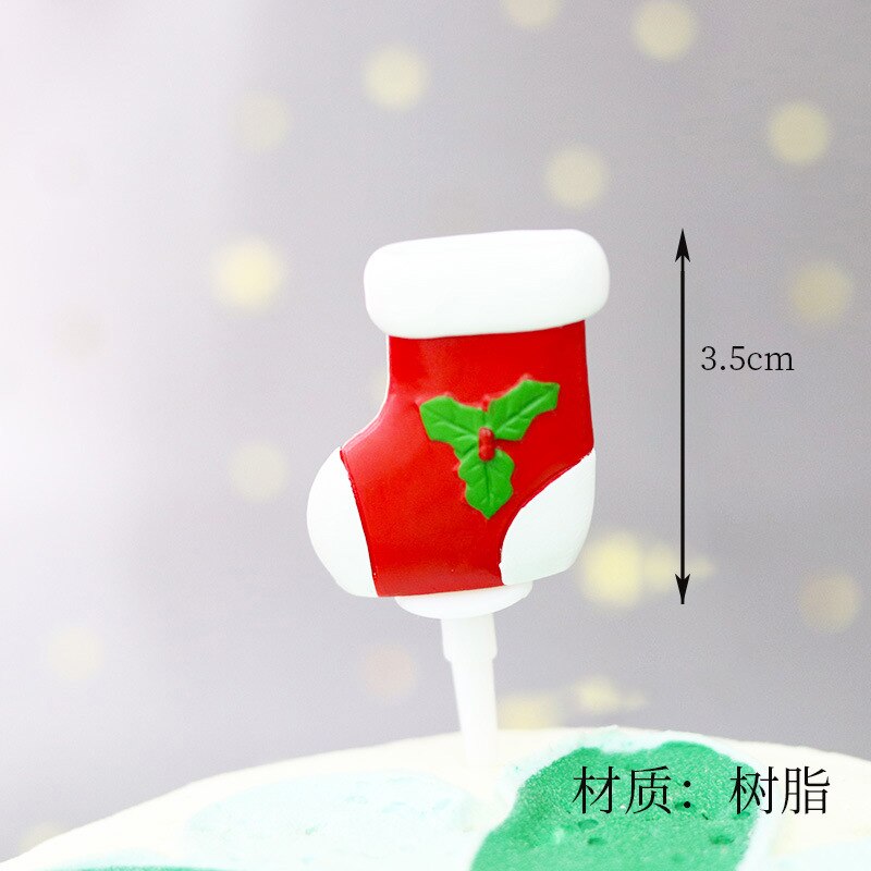Kerst Cake Ornament Insert Card Plug-In Oude Man Schoenen Slee Sneeuwvlok Bakken Decoratie Herten Kerst: Stocking