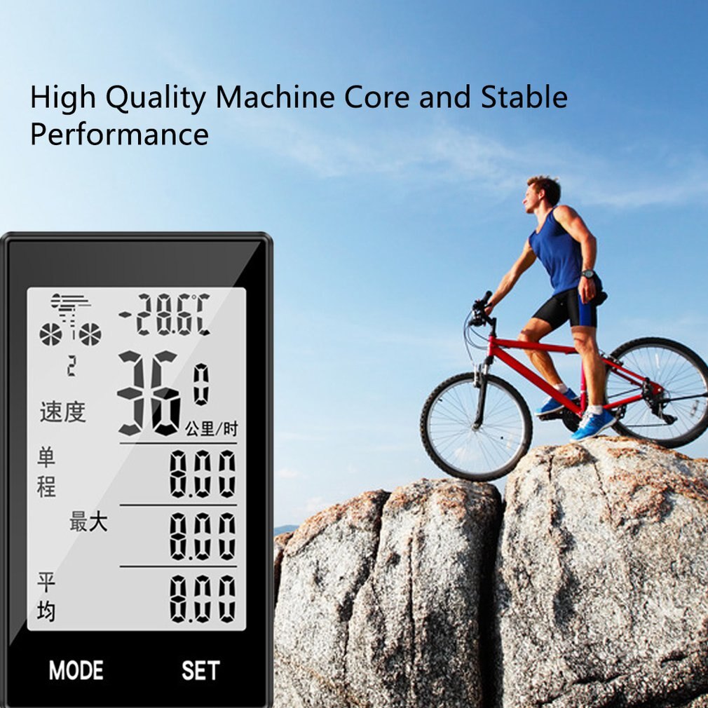 Wireless Cycling Cycle Bicycle Bike Computer With Heart Rate Monitor Speedometer Odometer and Calorie Counter