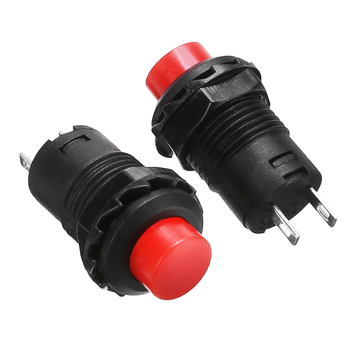 5pcs Red 12V Red Car Dash On-Off Momentary Push Button Horn Doorbell Switch 12mm Momentary Push Button Switch 125V 3A