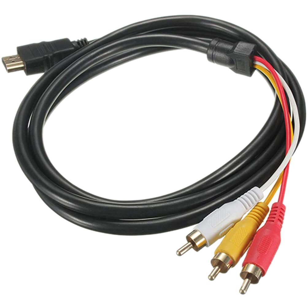 HDMI to RCA Cable 1080P HDMI Male to 3 RCA S-Video AV o Cable Cord Adapter for TV HDTV DVD: Default Title