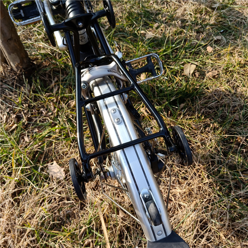 Aceoffix 1 pair folding bike easy wheel for Brompton 60mm EZwheel aluminum alloy push wheel for 3Sixty accessories