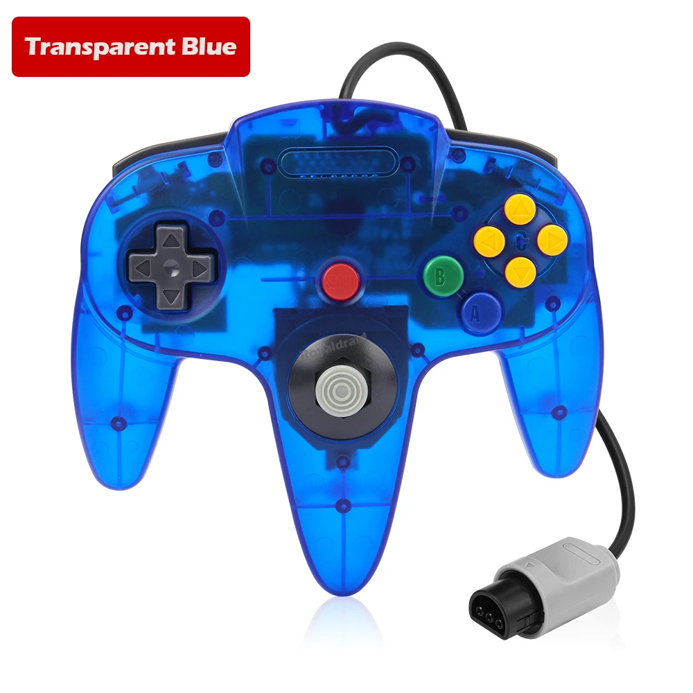 For N64 Controller Classic Wired Remote Control Gamepad Gaming Joystick Retro Video Game System For N64 Console Joypads: Blue
