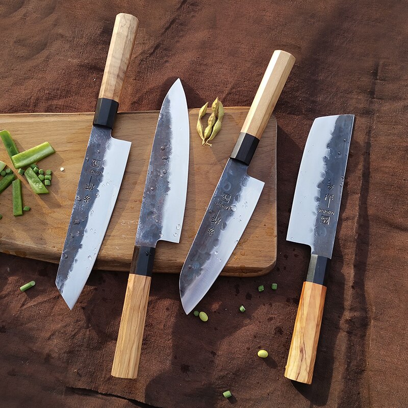 Chef's Knife High Carbon Composite Steel Hand forged Japanese Style Sharp Kitchen Knives Cooking Slicing Tools Fish knife