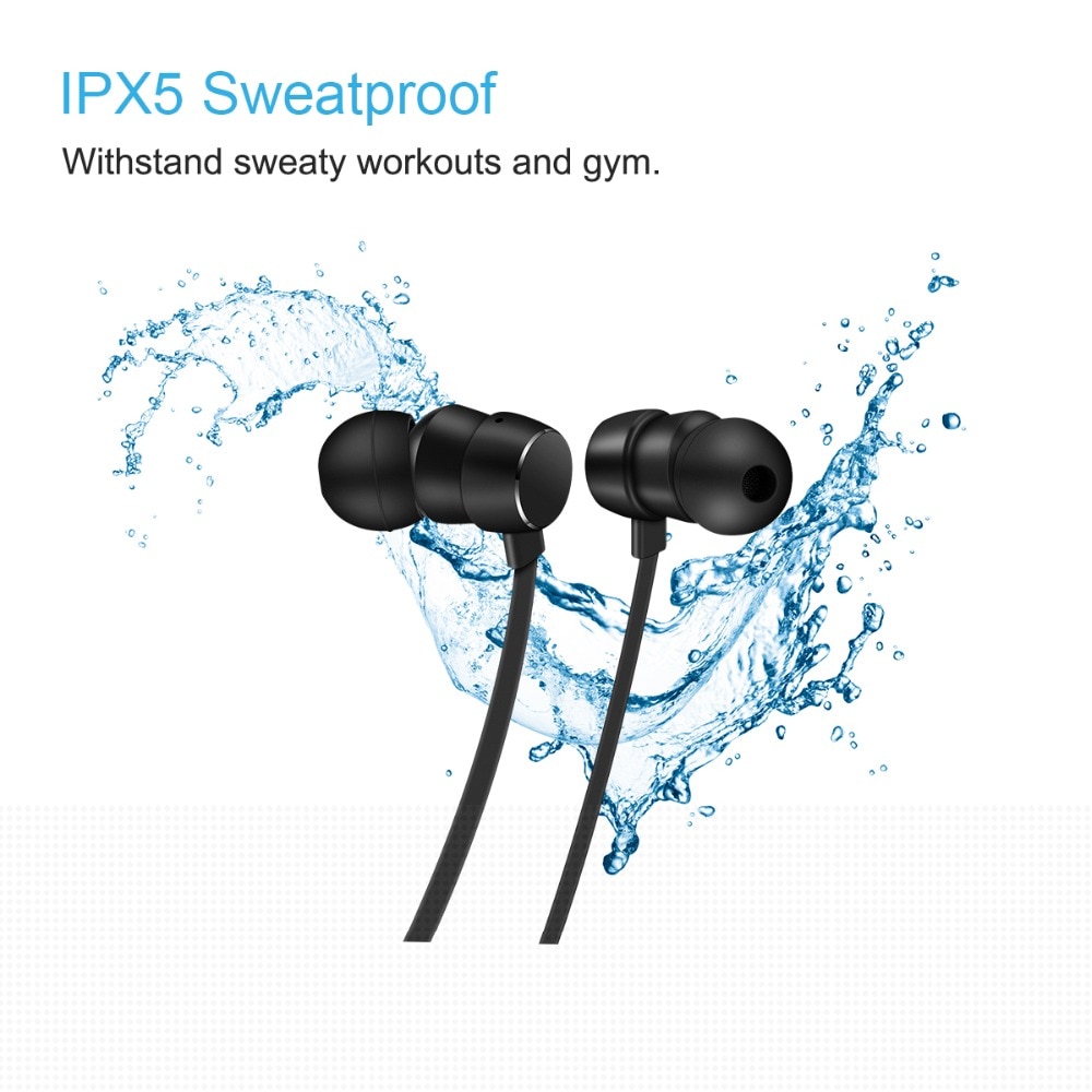 Wavefun Flex Pro Bluetooth Earphone Fast Charging Wireless Headphones IPX5 Waterproof Sports Headset for iPhone xiaomi with Mic