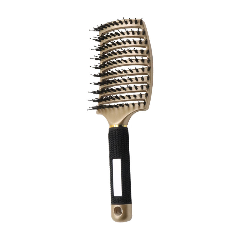 Professionele Arc Geventileerde Styling Varkenshaar Borstel Voor Vrouwen En Mannen Ontwarren Paddle Brush Voor Nat En Droog Krullend haar: Mane Gold