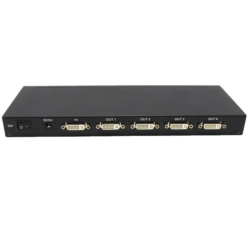 DVI Splitter 4 port DVI 1X4 Splitter DVi 1 in 4 out up to 4KX2K/30hz for PC laptop Monitor Projector