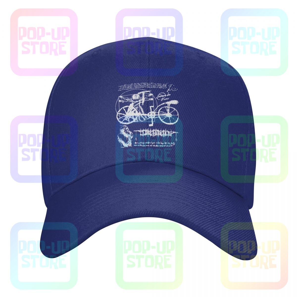Gorra de béisbol de Leonardo Da Vinci, gorras de conductor de camión, Hipster, ajustable: Azul