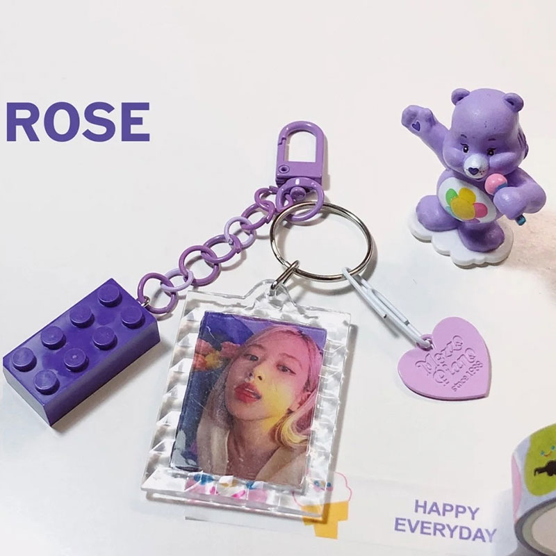 Blank Photo Frame Keychain Transparent Photo Picture Frame Children's Photography Keychain DIY Key Holder Bag Hanging Pendant