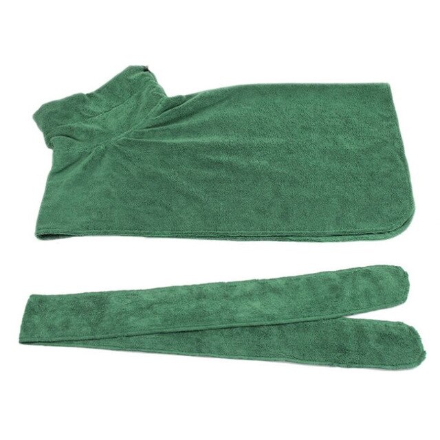 Albornoz para perros mascota Toalla de baño para perros pequeños medianos grandes poliéster 400g microfibra Super absorbente Toalla de secado para mascotas: green / M