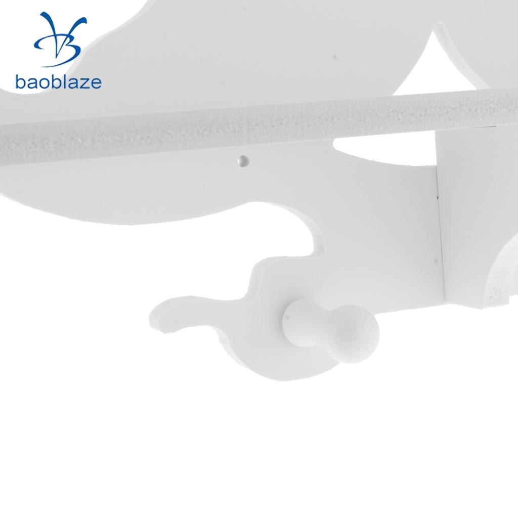 Estante de pared tallado de cisne blanco, estante hueco tallado, para decoración del hogar