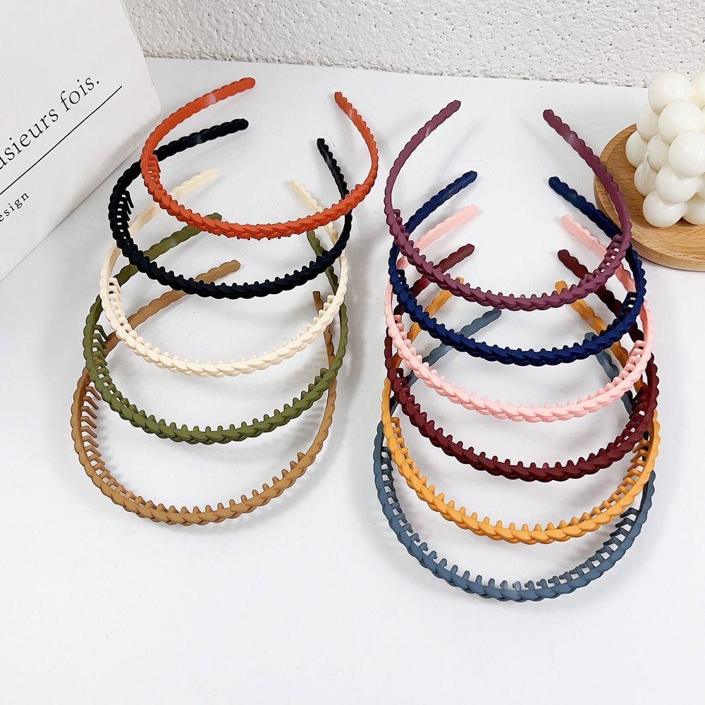 Copricapo femminile per capelli rotti cerchietto per capelli con denti fascia per capelli con treccia smerigliata fascia per capelli antiscivolo fascia per capelli casuale