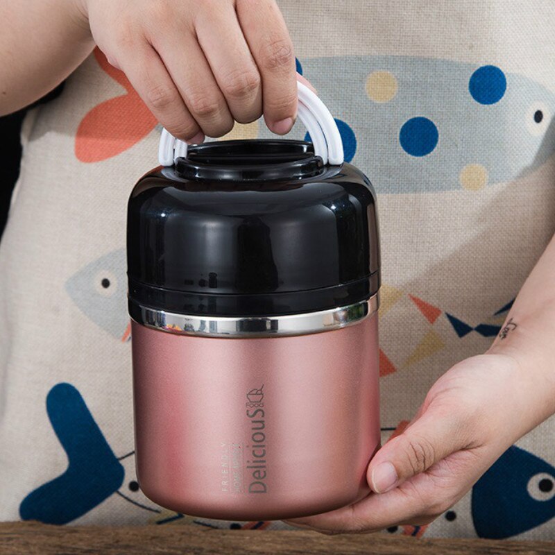 630ml termos matlåda 304 mattermos i rostfritt stål med behållare vakuumkolv matlåda termoskopp för kvinnor män