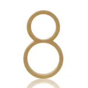 Anti Rust Satin Brass Gold House Address Numbers Floating Metal House Numbers Gold Modern Door Home Outdoor Metal Address Sign