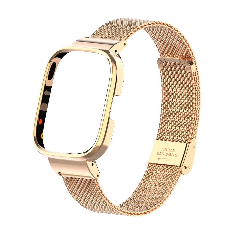 Magnetic loop+Case protector For Redmi Watch 2 Lite Metal bracelet for Xiaomi Watch Lite Strap Redmi Watch 3 Active Band Cover