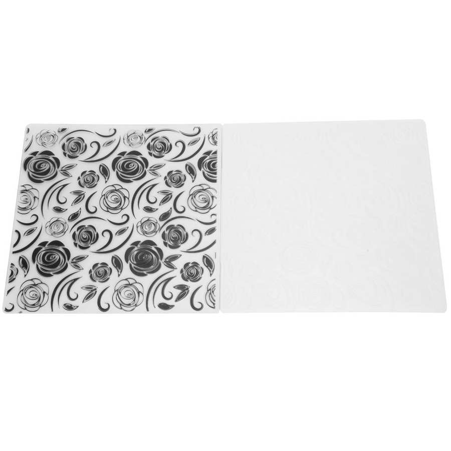 embossing 2Pcs EM200 Embossing Folder Rose Pattern DIY Plastic Embossed Template Paper Crafts embossing