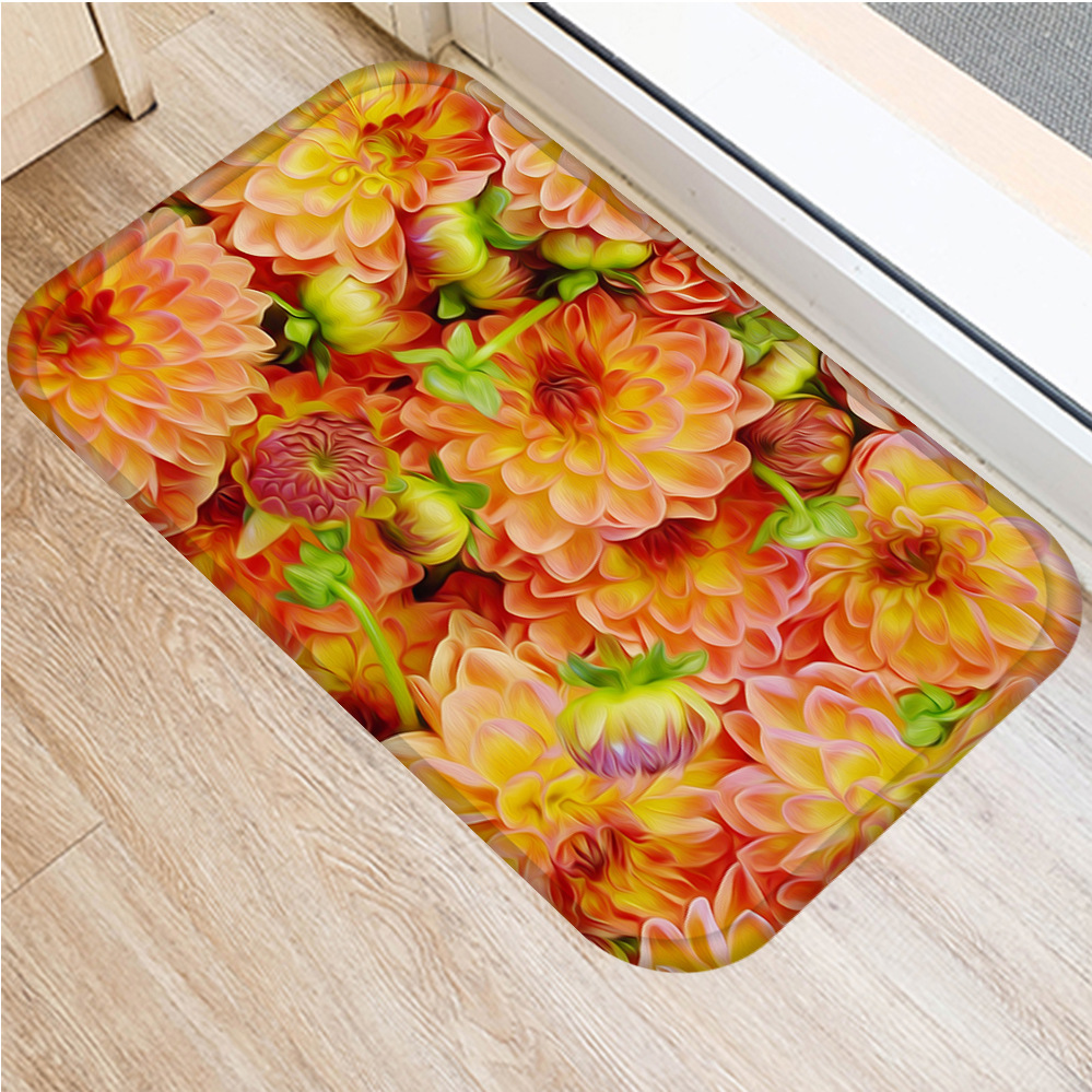 INS flower-paillasson antidérapant | Fleurs, sous vide, tapis de sol de cuisine, sol de bain, tapis d'entrée à la maison, tapis de prière pour enfants 40x60cm DD0026: 11