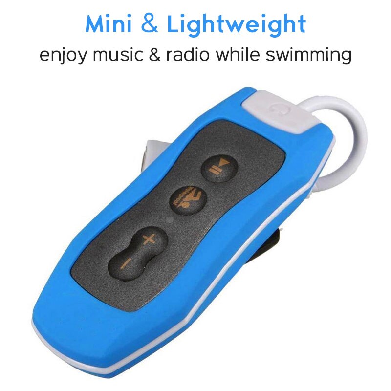 Mp3 Speler 4 Gb IPX8 Waterdichte Zwemmen MP3 Voor Zomer Duiken Outdoor Sport Fm Radio Muziek Speler Met oortelefoon