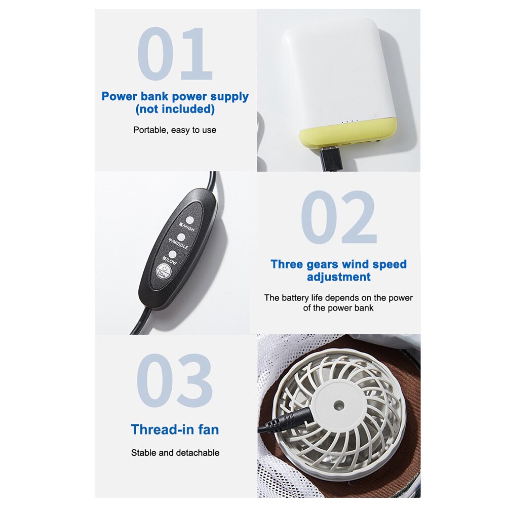 Cooling Jacket Summer Air Conditioning Cool Coat With 2 USB Powered Fans Outdoor Sun Protection Clothing