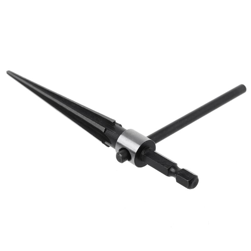 Taper Hole Reamer 6 Flutes With T-handle for Wood Board Sinkholes Chamfers Inverted Taper Hardware Tools