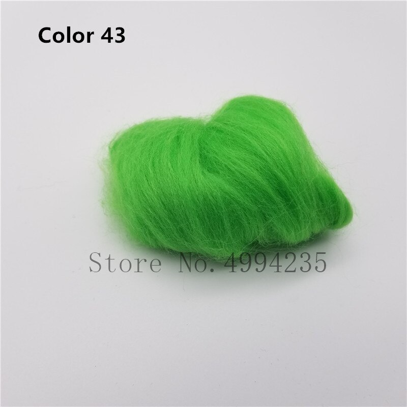 Gör-det-själv nål ull fiber roving tova hand spinning gör det själv shiba docka handarbete rå ull filt kit bollar paket hantverk filt tillbehör: Färg 4