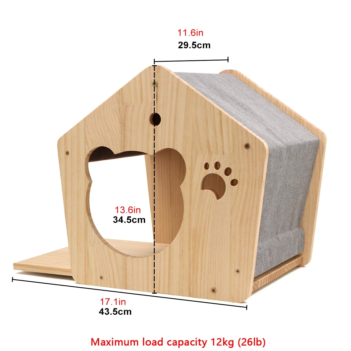 Wall Mounted Cat Climbing Wood Shelves Furniture Cat Bridge and Cat Hammock or Platform with Pedals for Kitten Perch and Rest: Gold