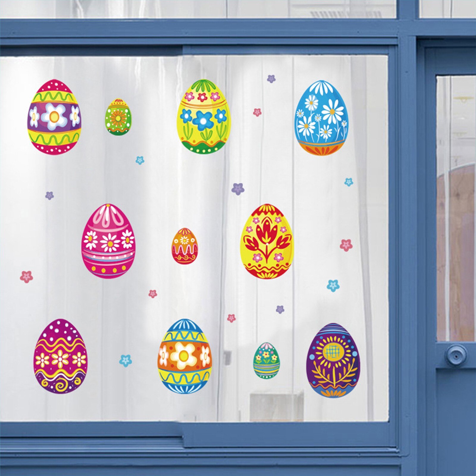 Easter Window Stickers Bunny Egg Carrot Stickers Decal Happy Easter Decor For Home Year Party Self Adhesive #50g