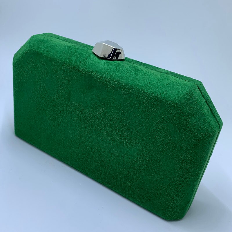 Nuphia Suede Evening Clutch Bags and Party Bags for Womens: Green