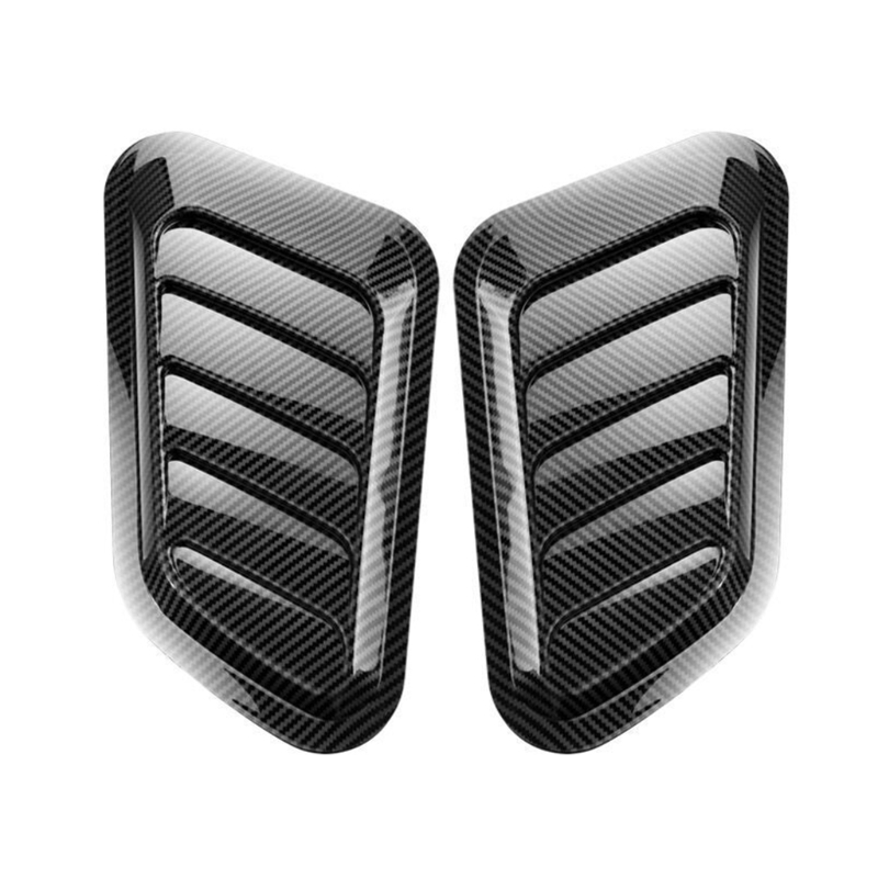 2pcs Hood Vents Air Flow Intake Scoop Turbo Bonnet Cover Car Decorative Cover