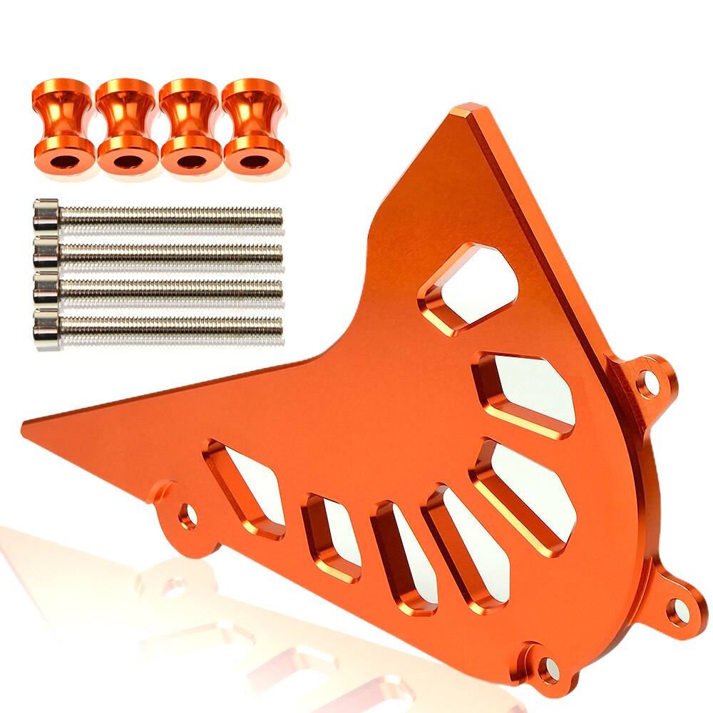 Para KTM Duke 390 13-15 CNC cubierta de piñón delantero de motocicleta protector de cadena de motor protector de aluminio para KTM RC 390 RC390: Naranja