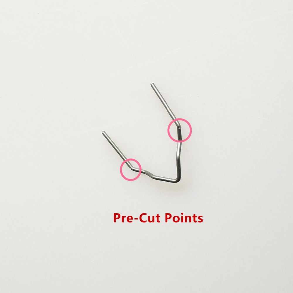 100x0.8mm Corner Wave Thermal Thermo Staples Repair Kit For Stapler Bumper Auto