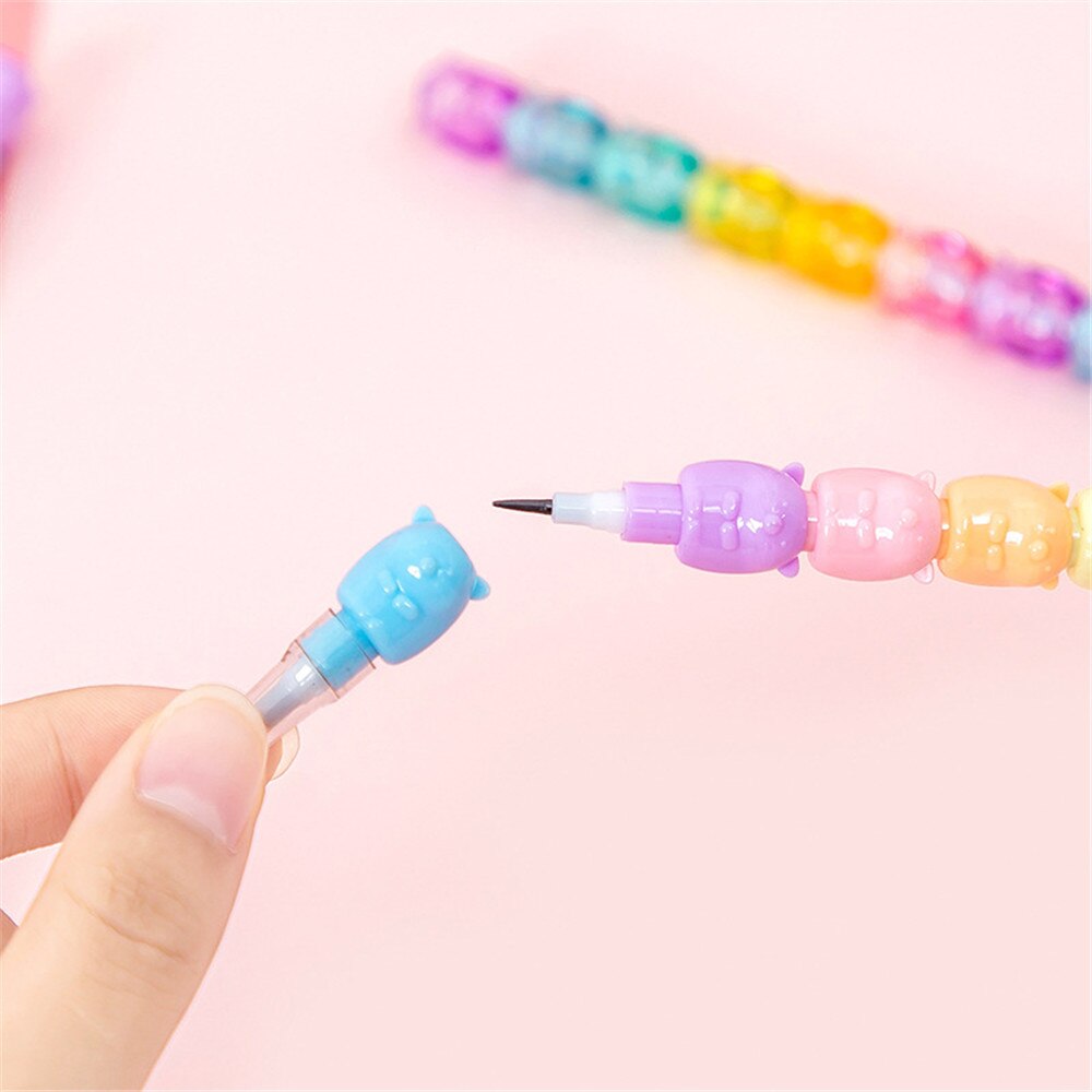 2pcs Cute Cartoon Non-sharpening Pencils HB Lead Sketch Drawing Pencils Students Writing Pens School Stationery Pencil for Kids