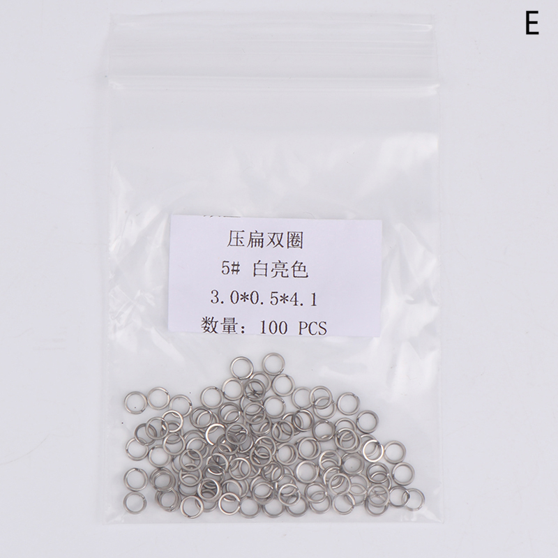 100 Stuks Split Ringen Vissen Rvs Lokken Ringen Zoutwater Terminal Tackles Split Ringen Vissen Connectors Snap Ringen: Paars
