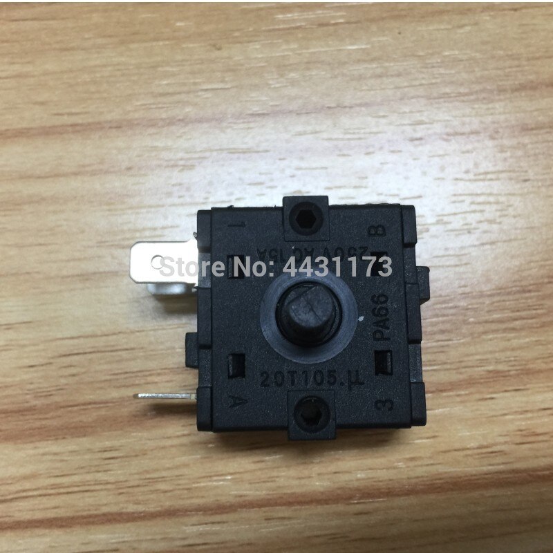 20T105.μ PA66 250V AC 15A 3 pin switch 32x32x18mm