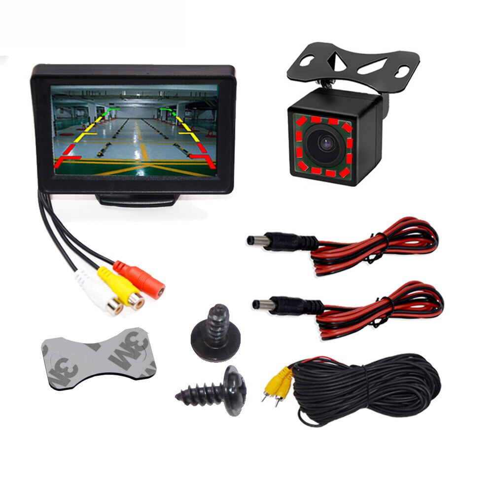 Auto Monitor 4.3 "Scherm Voor Achteruitrijcamera Reverse Camera Tft Lcd-scherm Hd Digitale Kleur 4.3 Inch Pal/ntsc: 4.3inch IR