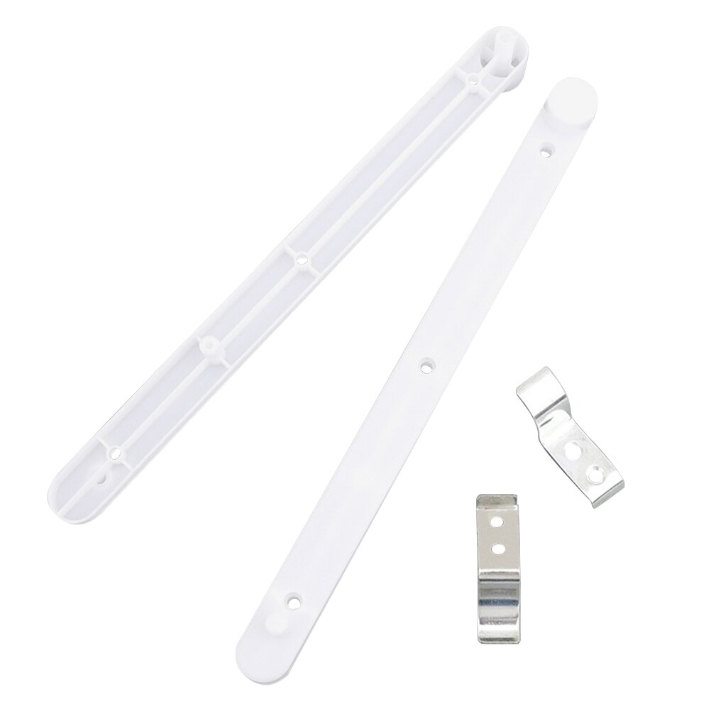 1 Set Cabinet Slides Concealed Flip-up Door Guide Track Buffer Slide Bracket: White