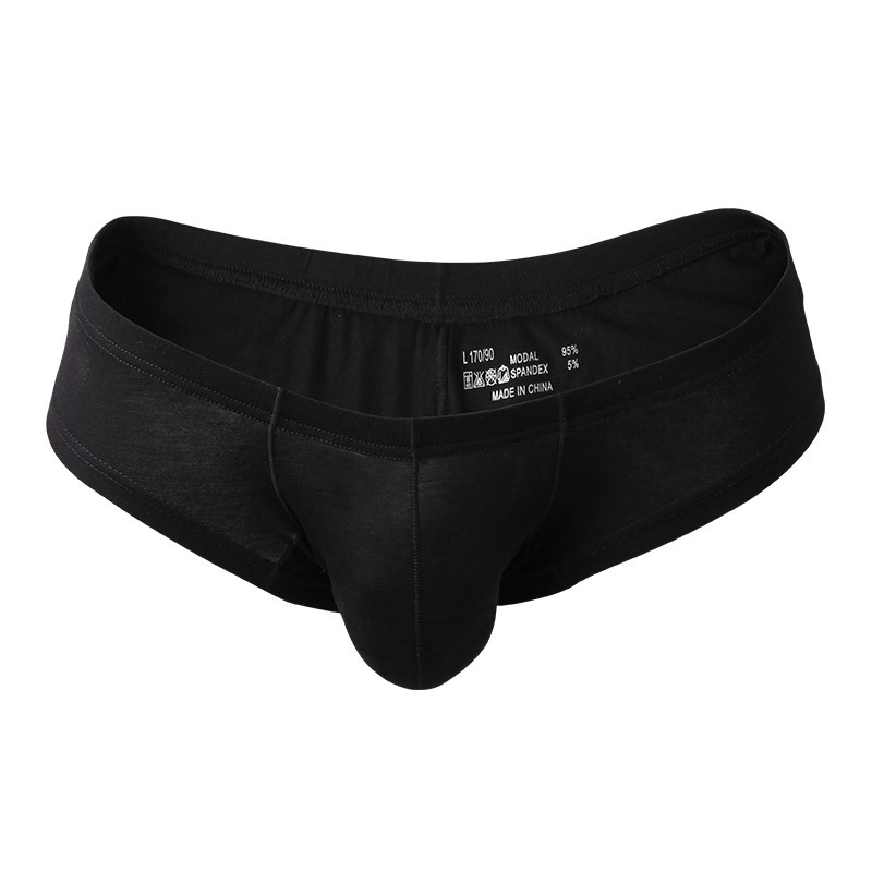 Calzoncillos Bóxer pequeños para hombre, ropa interior fina de tiro bajo: XXL / Negro