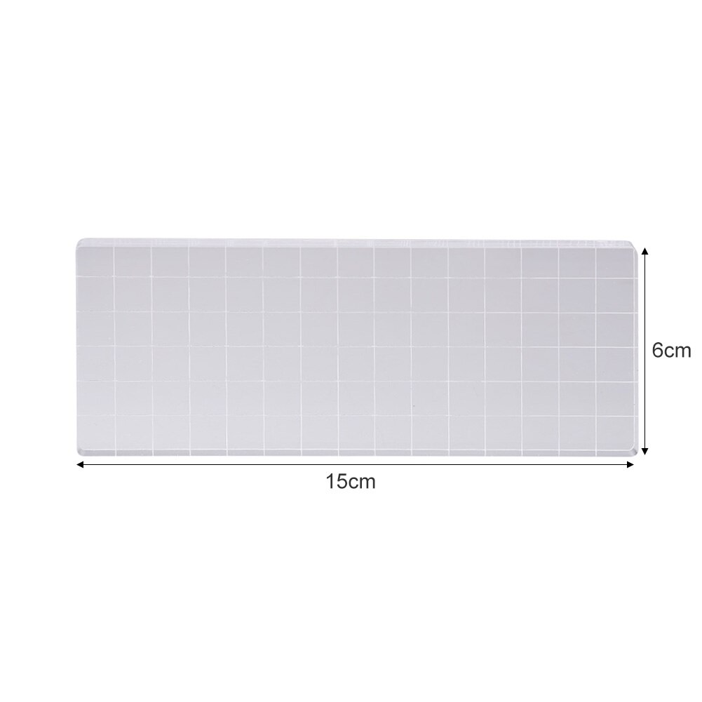 9 Size Acrylic Block For Clear Stamp Cling Mounted Rubber Stamps DIY Scrapbooking Clear Photo Album Decorative Handmade Tool: 6x15CM