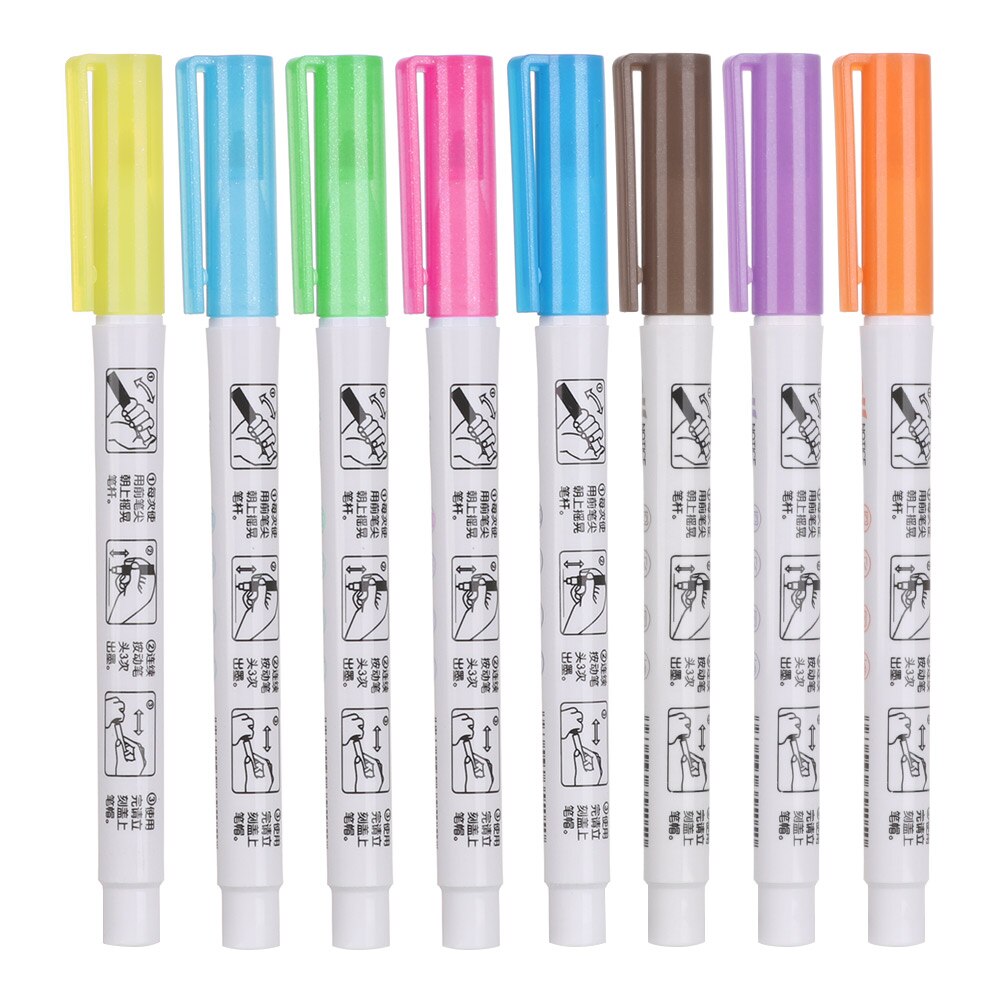 4/5/8 Stks/set Singal/Double Headed Markeerstift Marker Tekening Markering Pennen Fluorescerende Mark Pen School Briefpapier office Supply