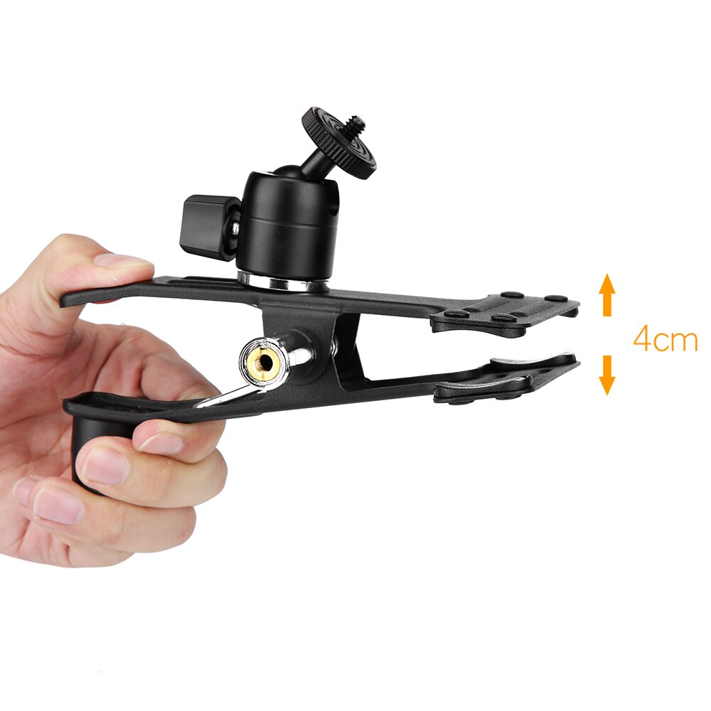 Accessoires d'appareil photo photographique en métal avec tête sphérique pince vigoureusement Super Clip multifonctionnel